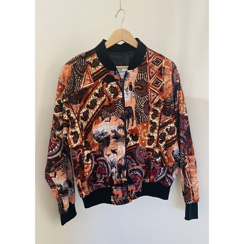 Vintage 80s 90s Krist Gudnason Animal Full Zipper Jacket Size Sm/M
